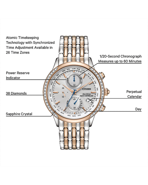 Citizen eco drive atomic world time hot sale